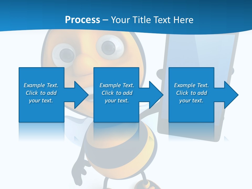 Illustration Character Tablette PowerPoint Template