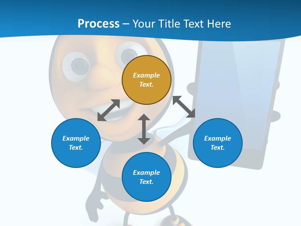 Illustration Character Tablette PowerPoint Template