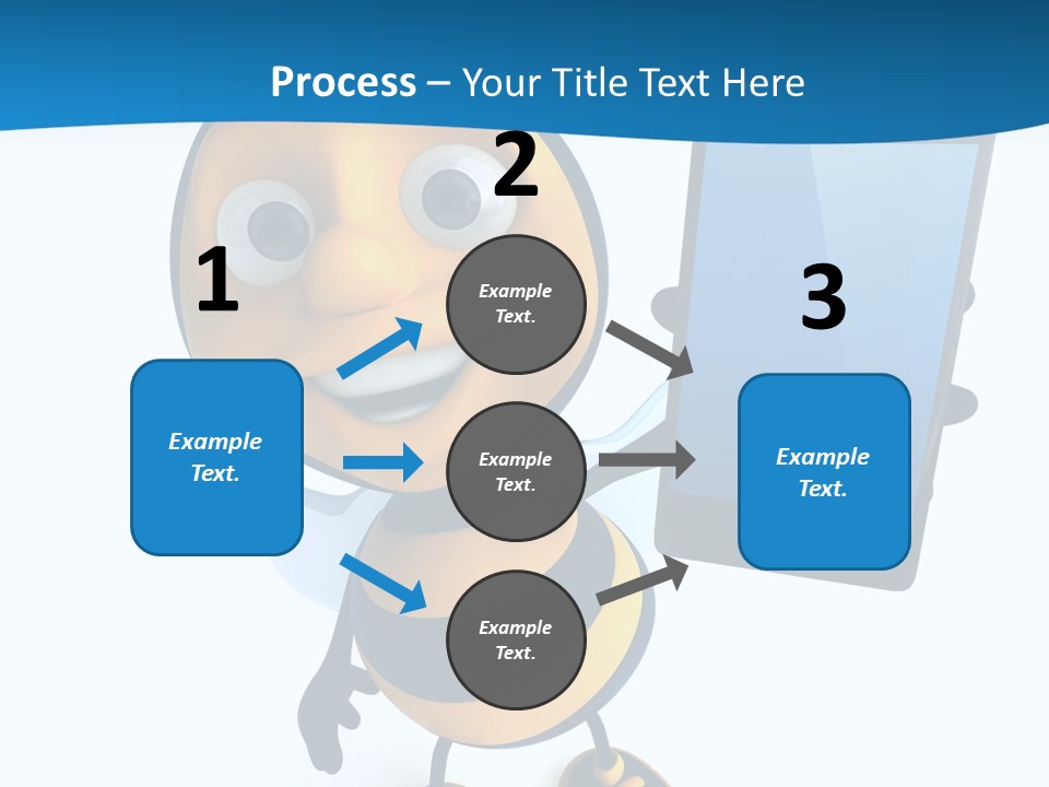 Illustration Character Tablette PowerPoint Template