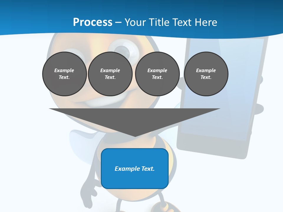 Illustration Character Tablette PowerPoint Template