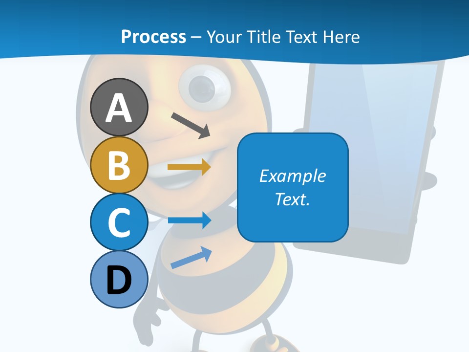 Illustration Character Tablette PowerPoint Template
