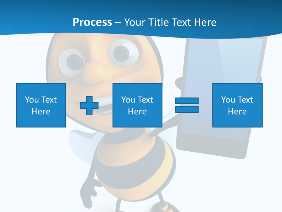 Illustration Character Tablette PowerPoint Template