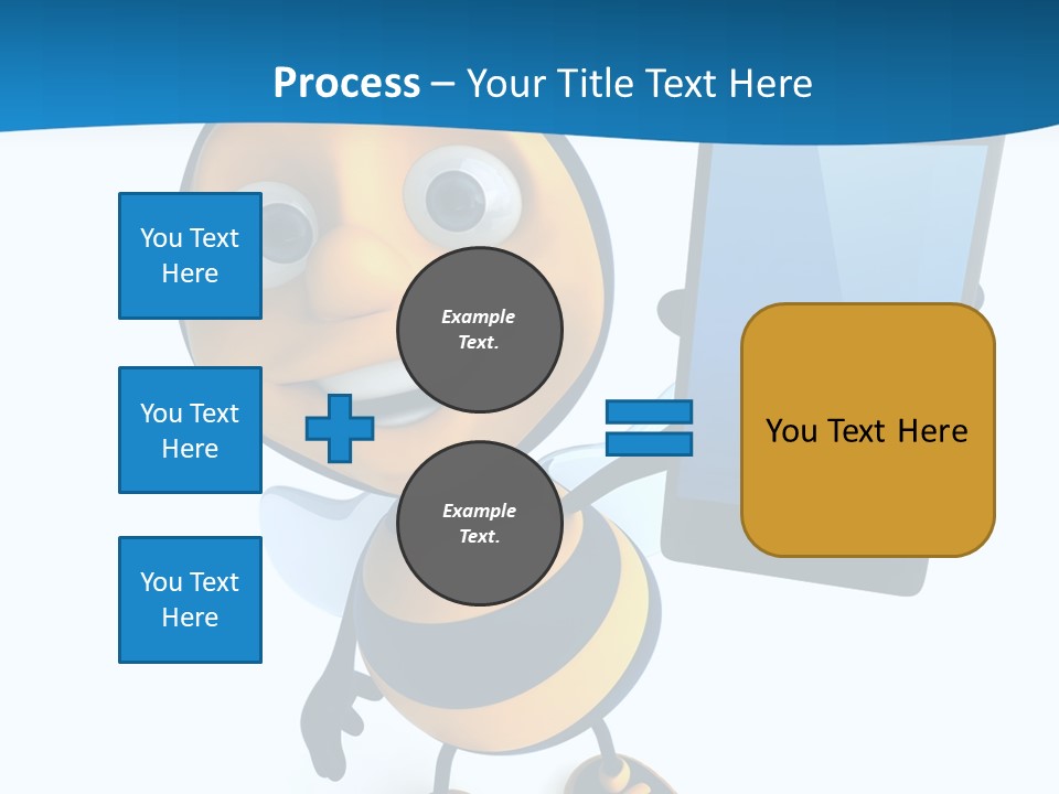 Illustration Character Tablette PowerPoint Template
