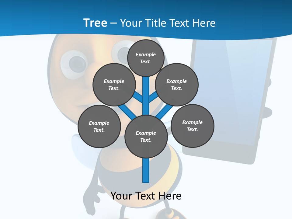 Illustration Character Tablette PowerPoint Template