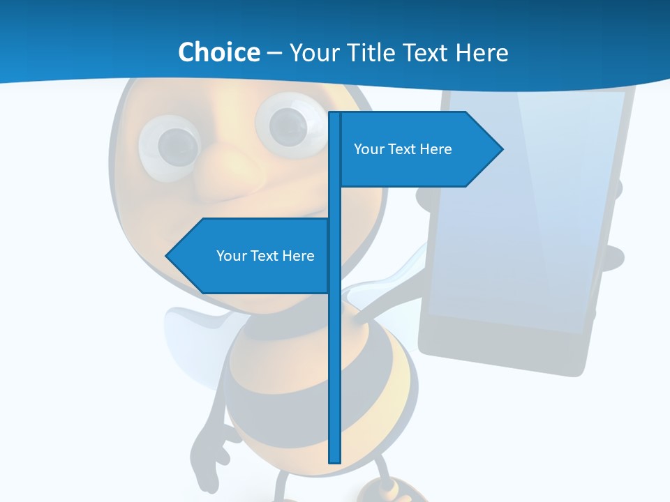 Illustration Character Tablette PowerPoint Template