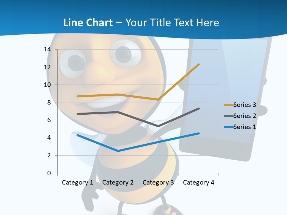 Illustration Character Tablette PowerPoint Template