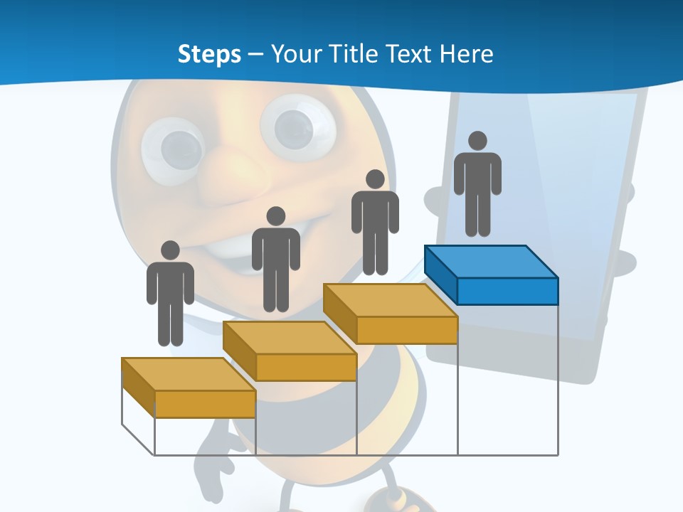 Illustration Character Tablette PowerPoint Template