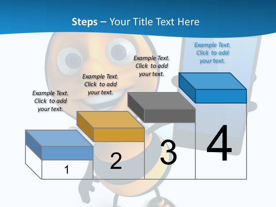Illustration Character Tablette PowerPoint Template