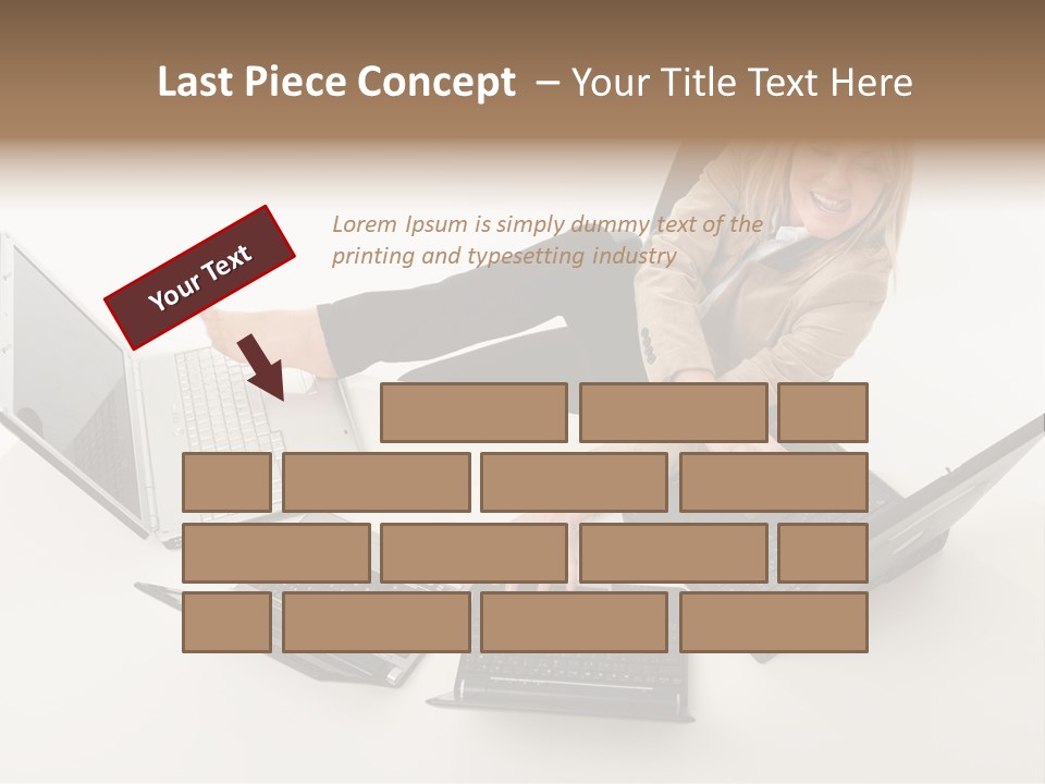 Feet Vest Laptop PowerPoint Template