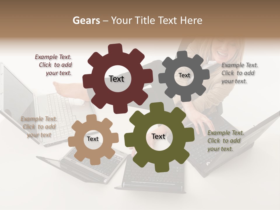 Feet Vest Laptop PowerPoint Template