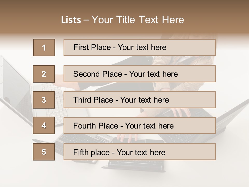 Feet Vest Laptop PowerPoint Template