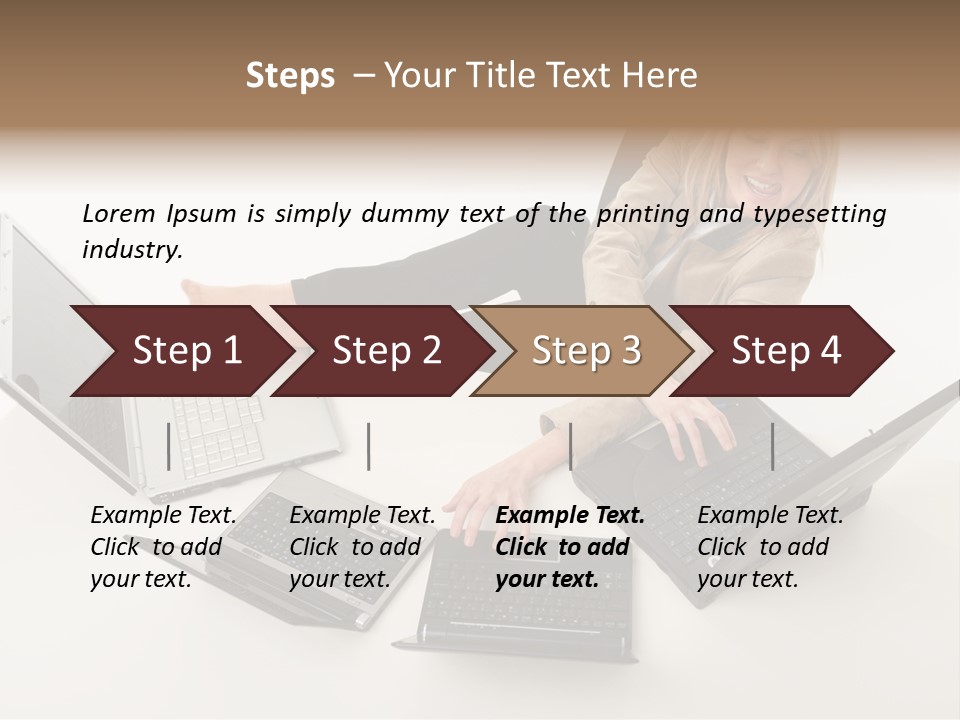 Feet Vest Laptop PowerPoint Template