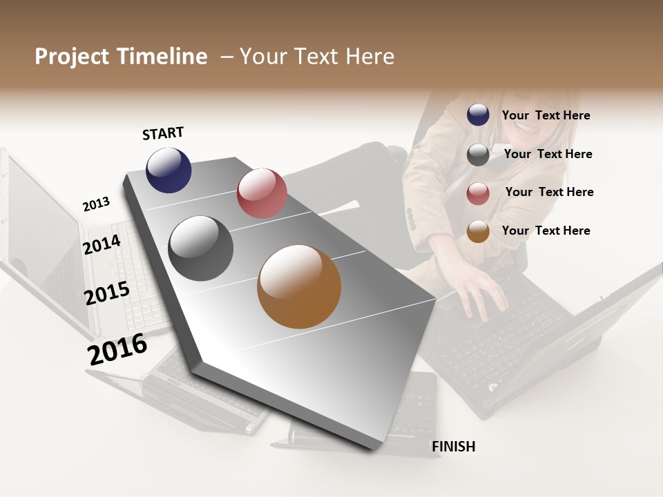 Feet Vest Laptop PowerPoint Template