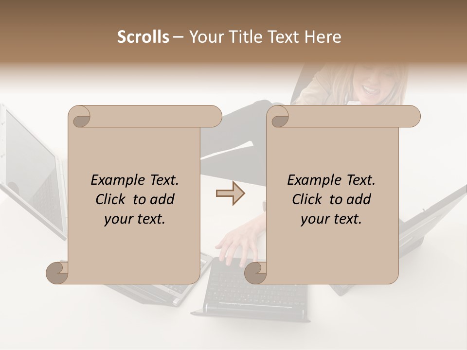 Feet Vest Laptop PowerPoint Template