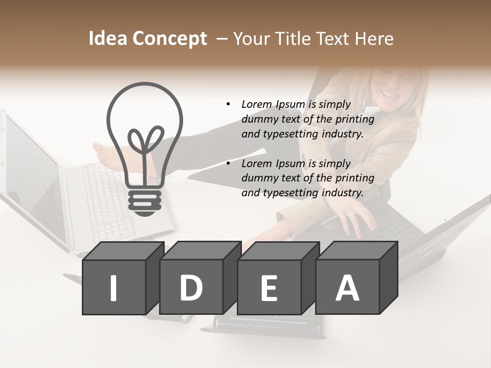 Feet Vest Laptop PowerPoint Template