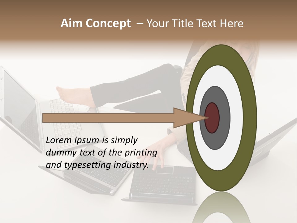 Feet Vest Laptop PowerPoint Template