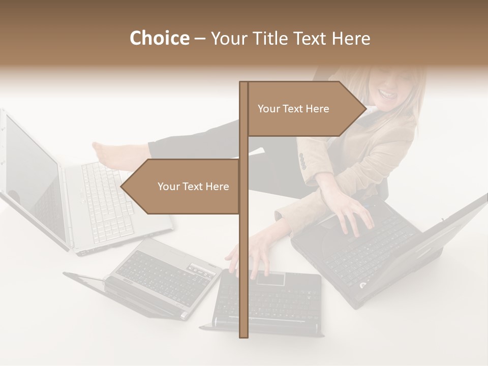 Feet Vest Laptop PowerPoint Template