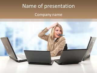 Vest Work Female PowerPoint Template