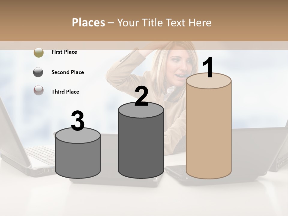 Vest Work Female PowerPoint Template