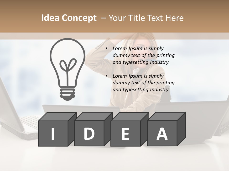 Vest Work Female PowerPoint Template