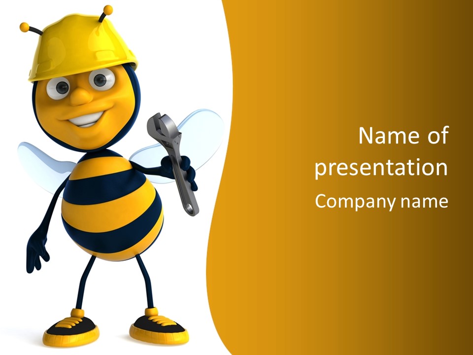 Character Insecte Pollen PowerPoint Template