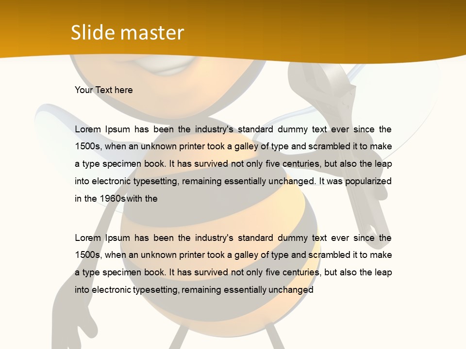 Character Insecte Pollen PowerPoint Template