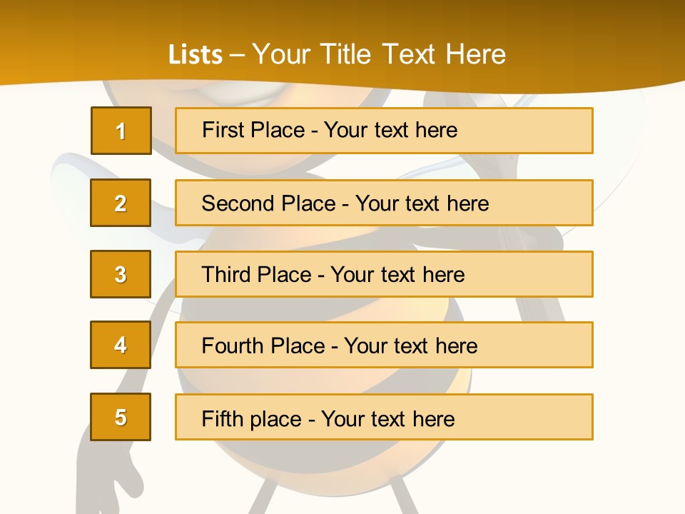 Character Insecte Pollen PowerPoint Template