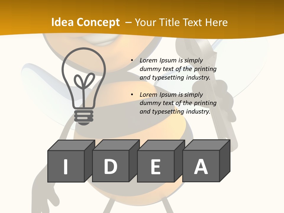 Character Insecte Pollen PowerPoint Template