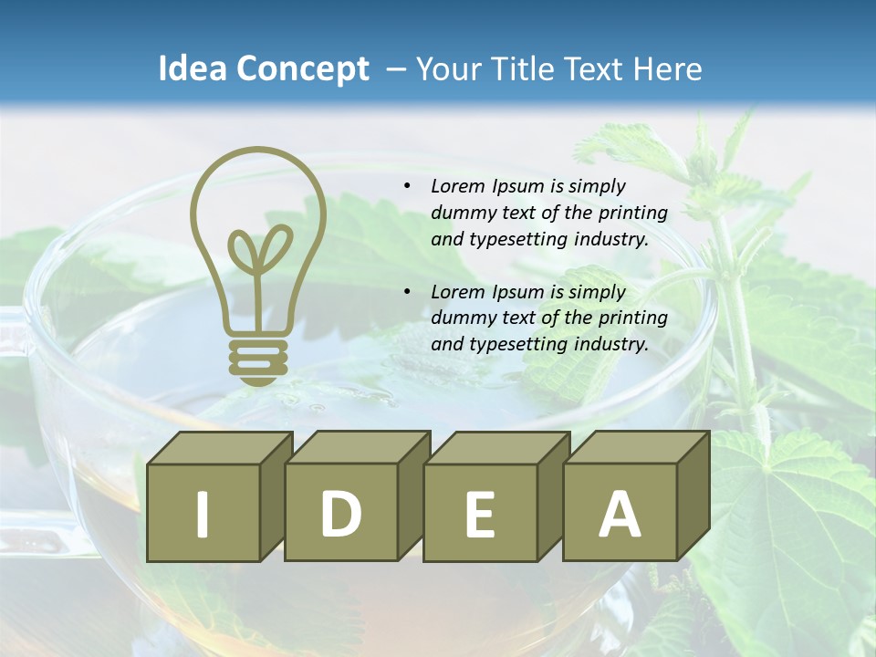Nahaufnahme Brennnessel Gesundheit PowerPoint Template