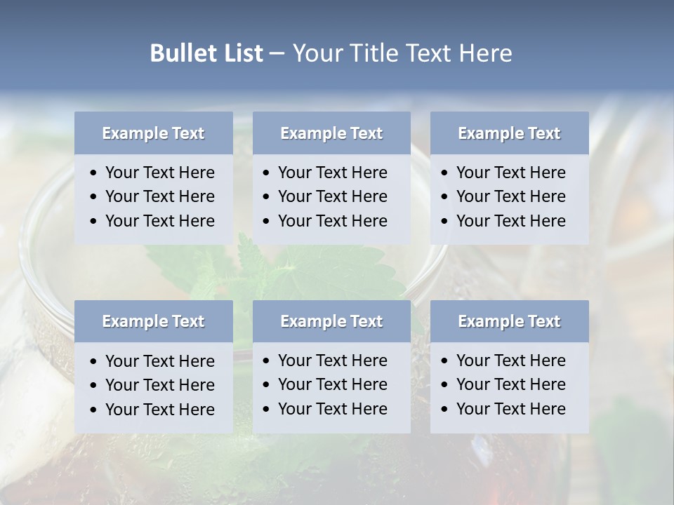 Wohlbefinden Arzneipflanze Entschlackung PowerPoint Template