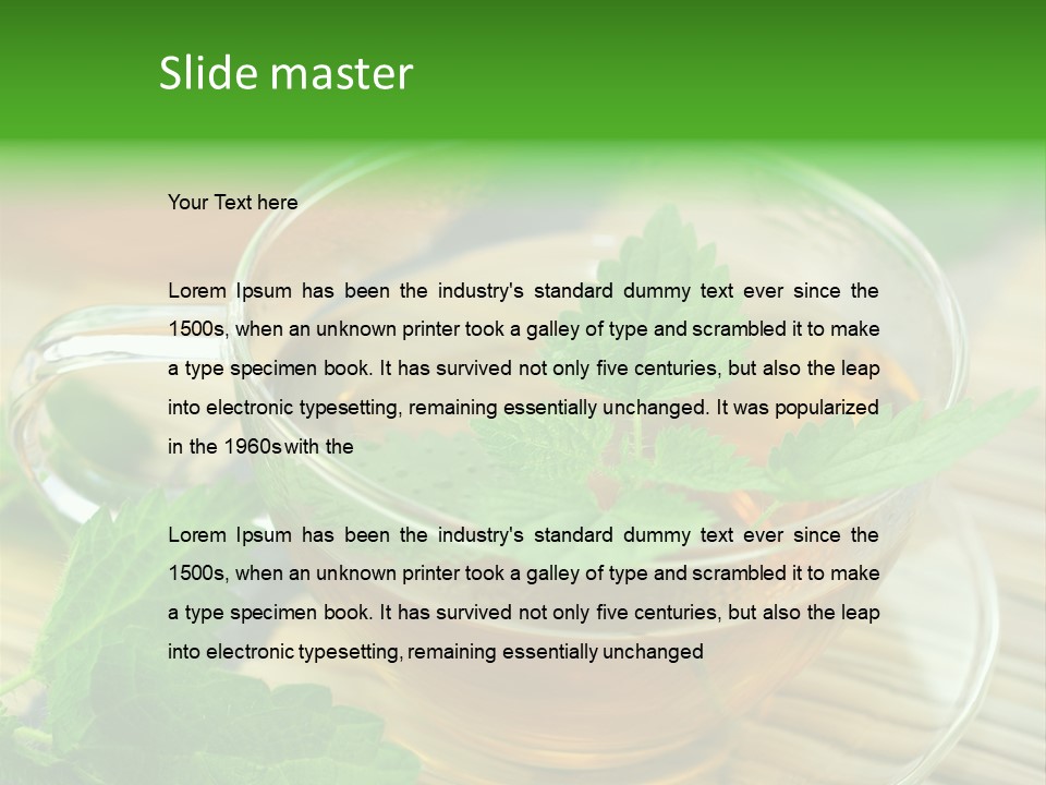 Tassen Heilend Entschlackung PowerPoint Template