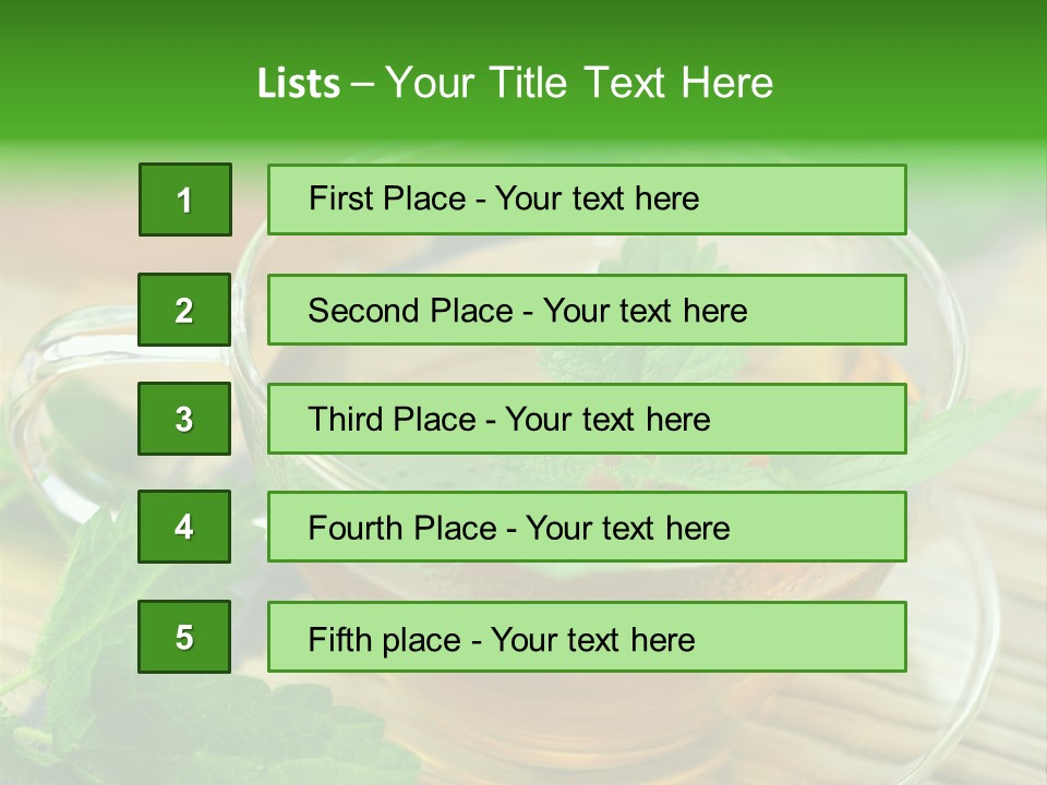 Tassen Heilend Entschlackung PowerPoint Template