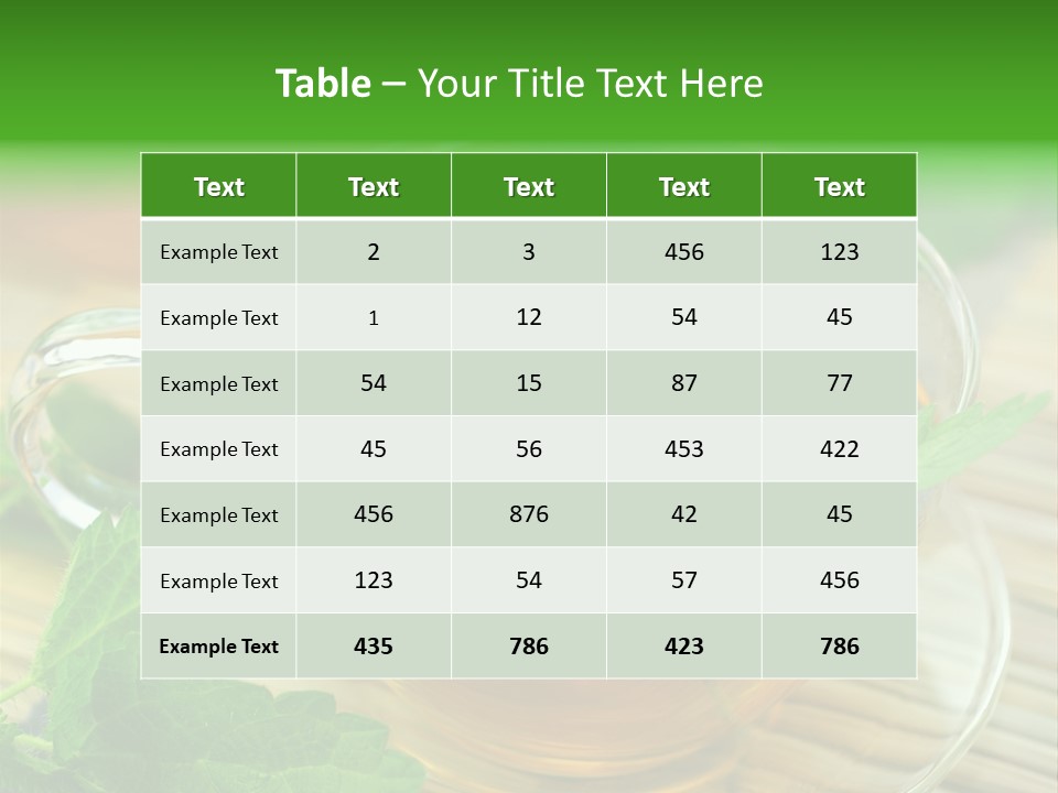 Tassen Heilend Entschlackung PowerPoint Template