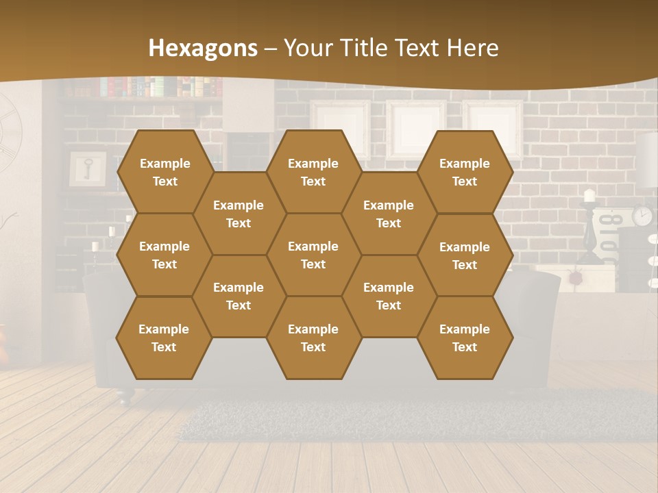 Couch Vase Wooden PowerPoint Template