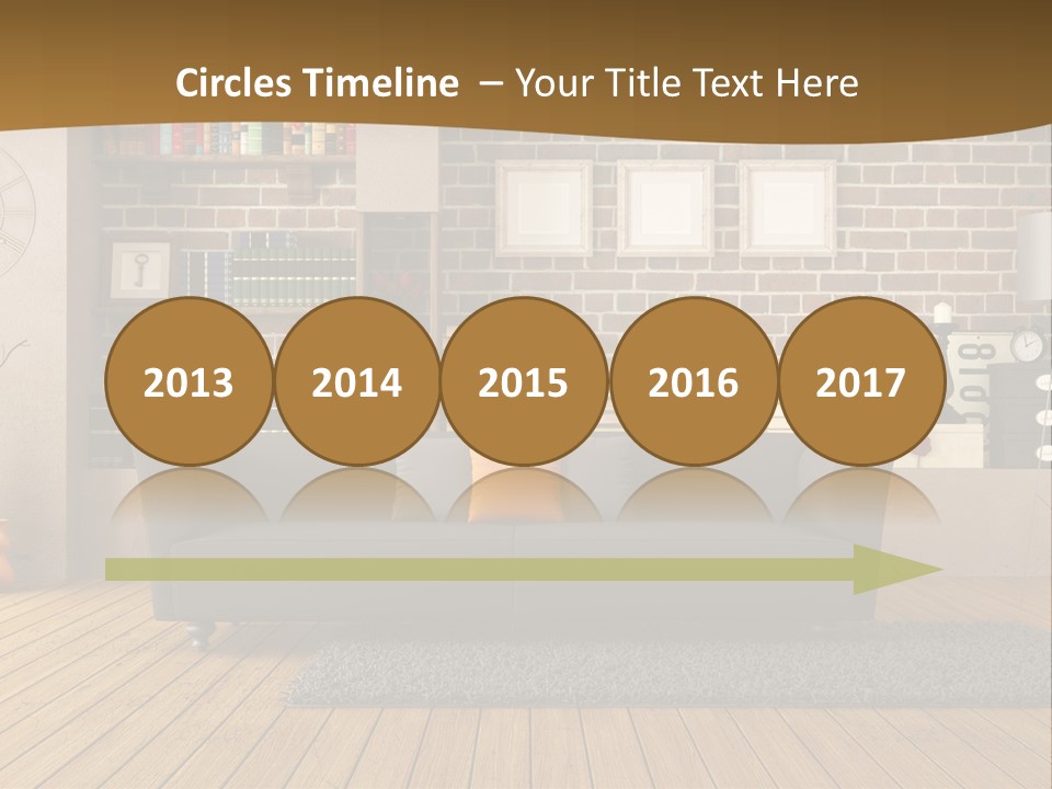 Couch Vase Wooden PowerPoint Template