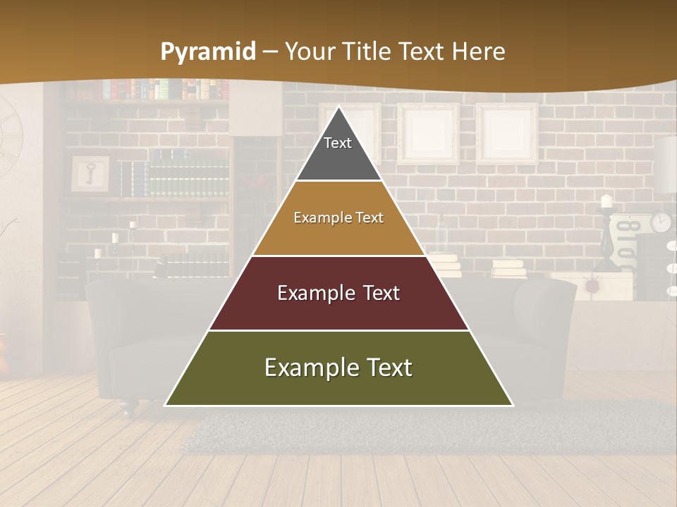 Couch Vase Wooden PowerPoint Template