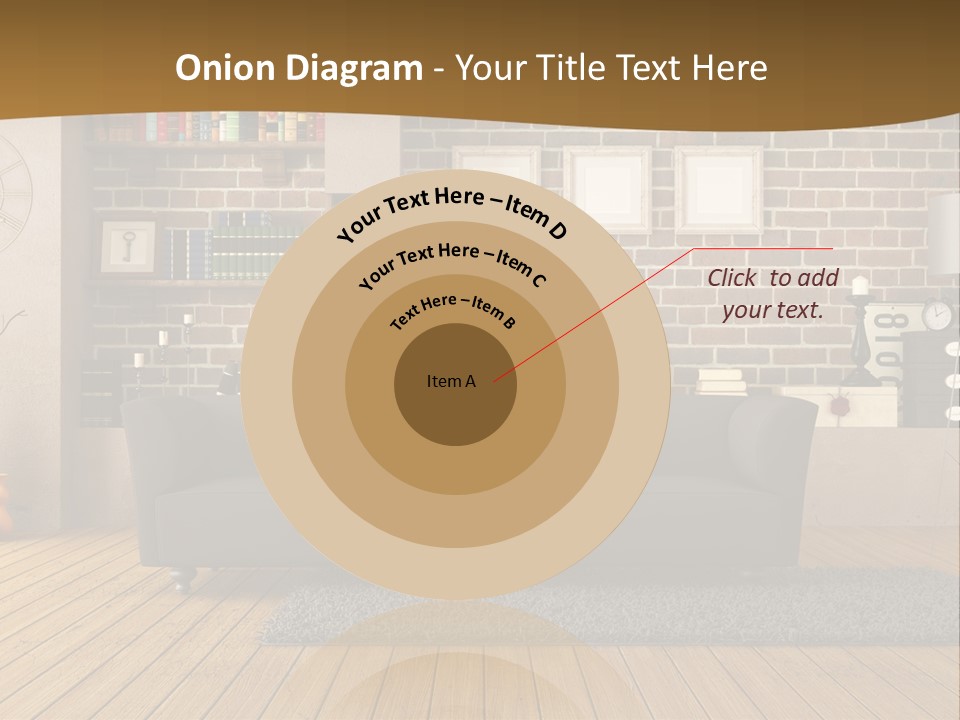 Couch Vase Wooden PowerPoint Template