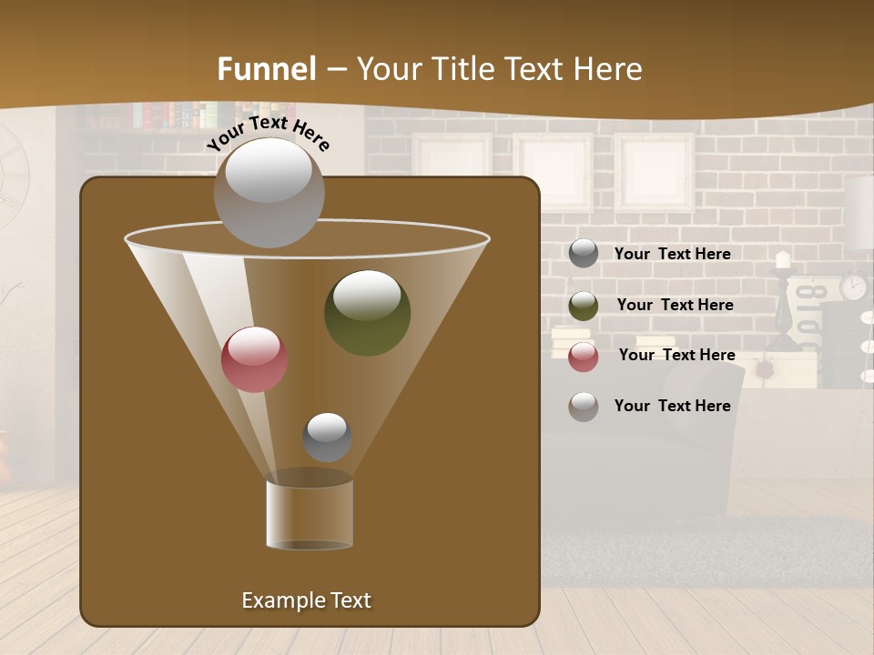 Couch Vase Wooden PowerPoint Template