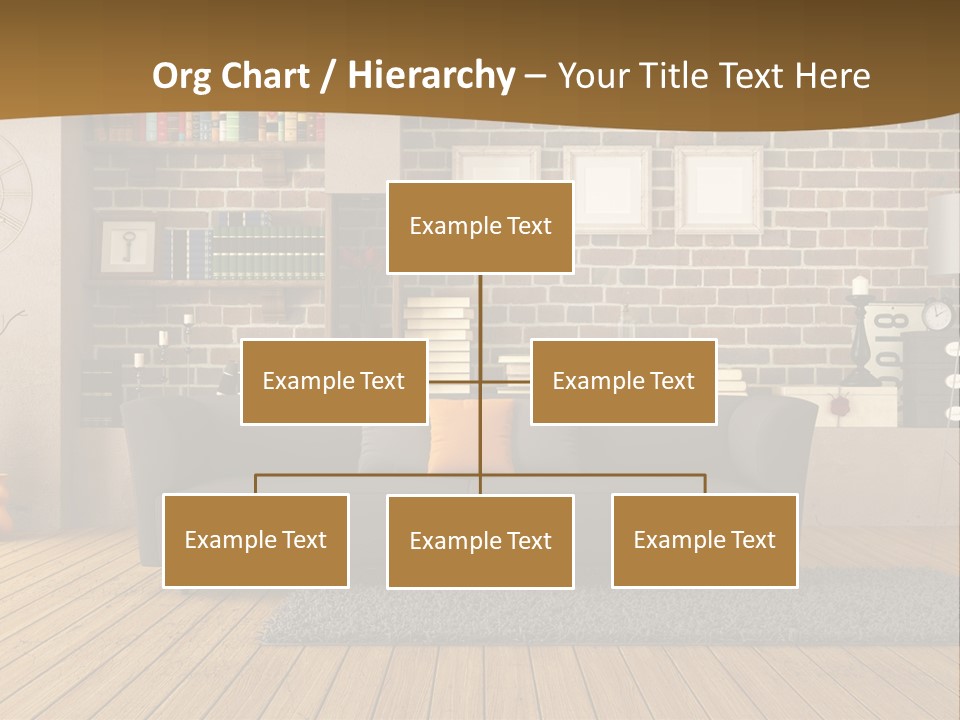 Couch Vase Wooden PowerPoint Template
