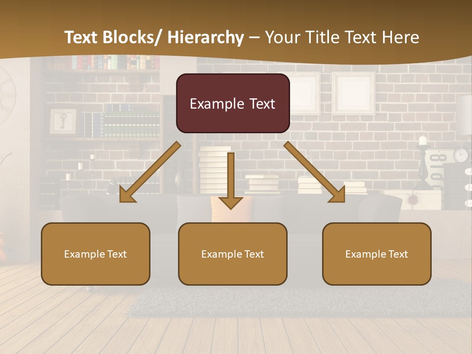 Couch Vase Wooden PowerPoint Template