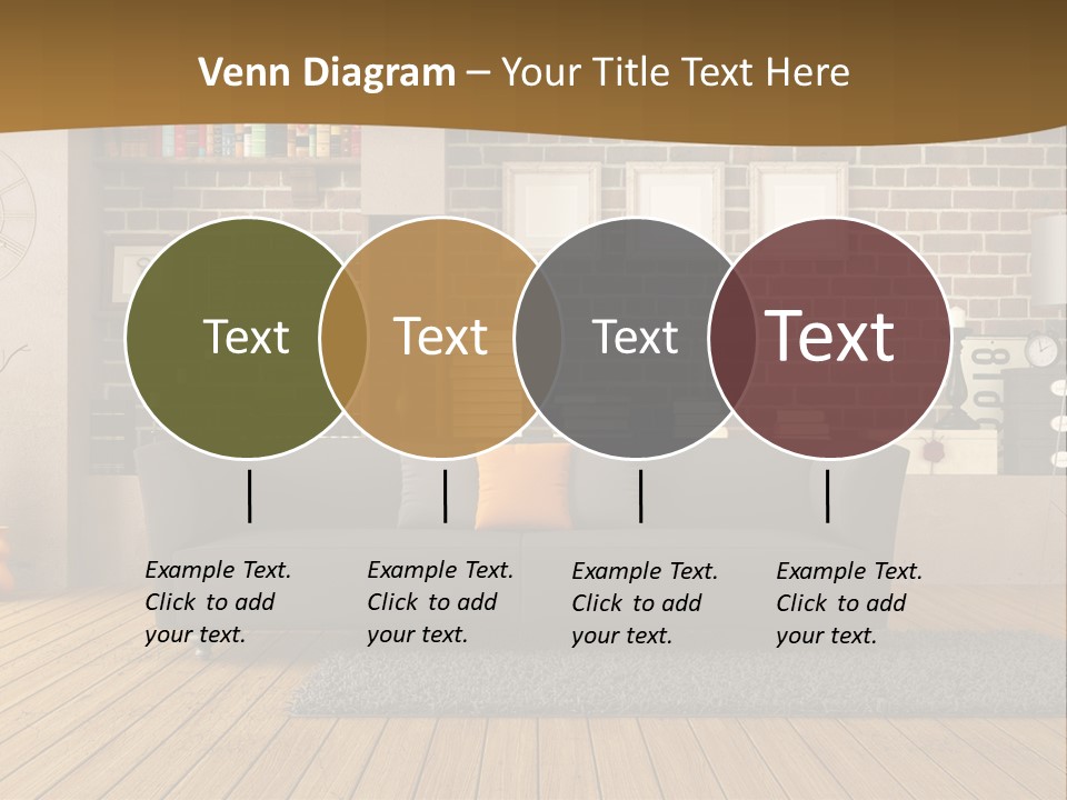 Couch Vase Wooden PowerPoint Template