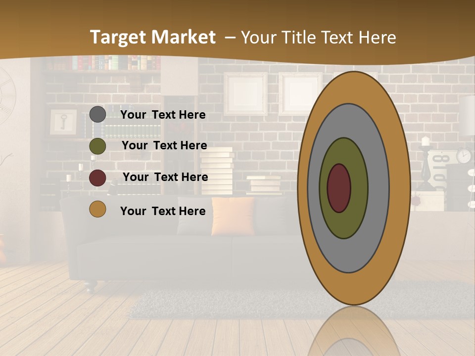 Couch Vase Wooden PowerPoint Template