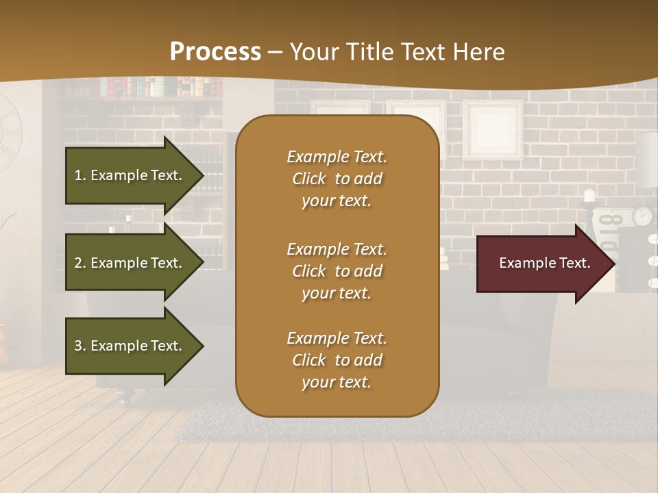 Couch Vase Wooden PowerPoint Template