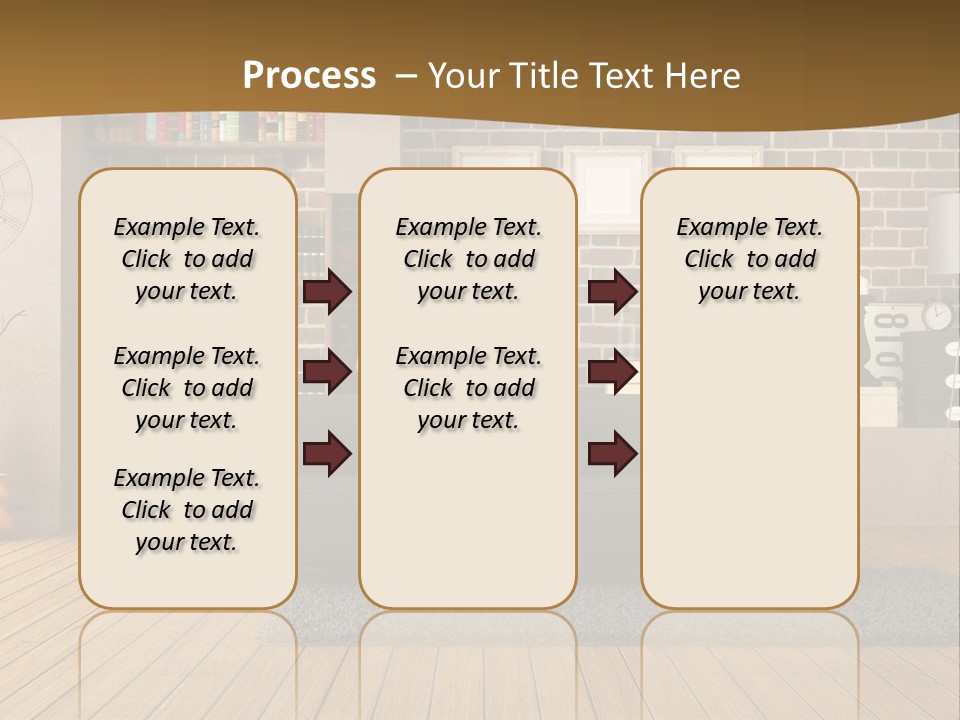 Couch Vase Wooden PowerPoint Template