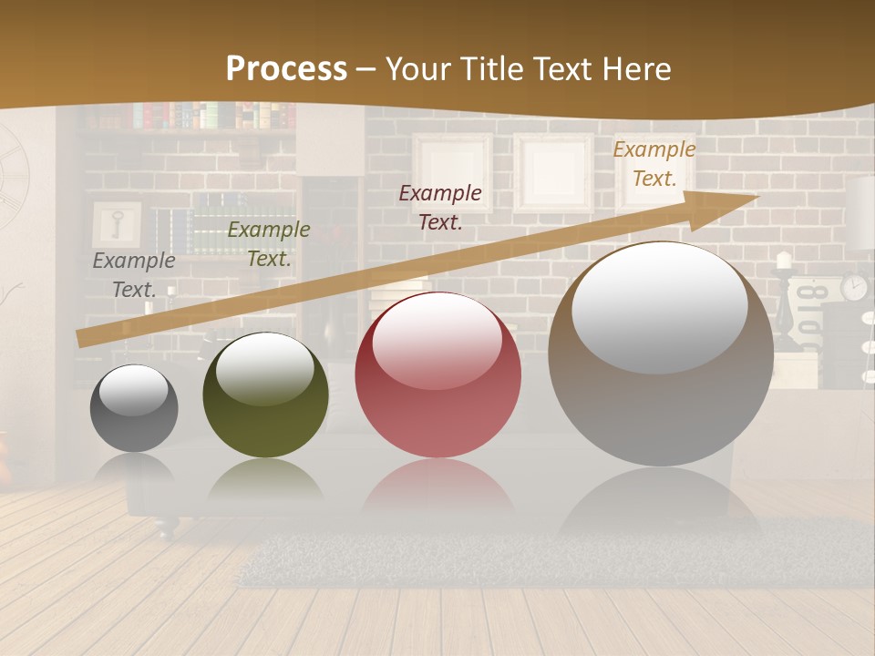 Couch Vase Wooden PowerPoint Template