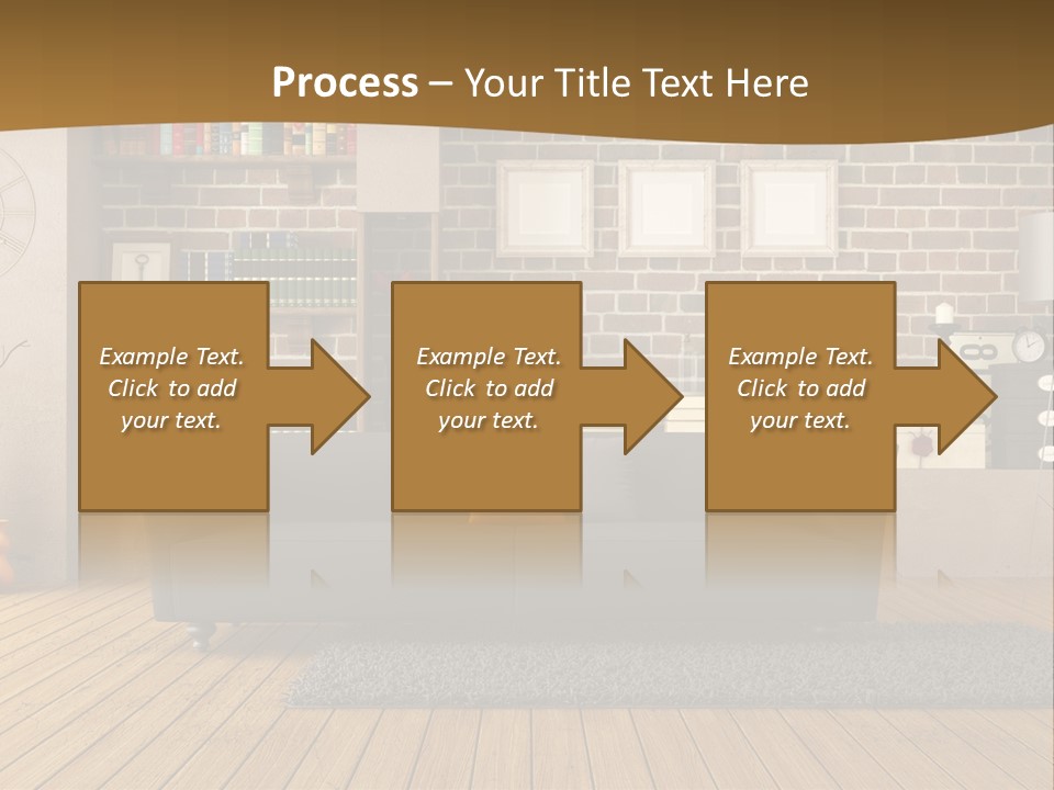 Couch Vase Wooden PowerPoint Template