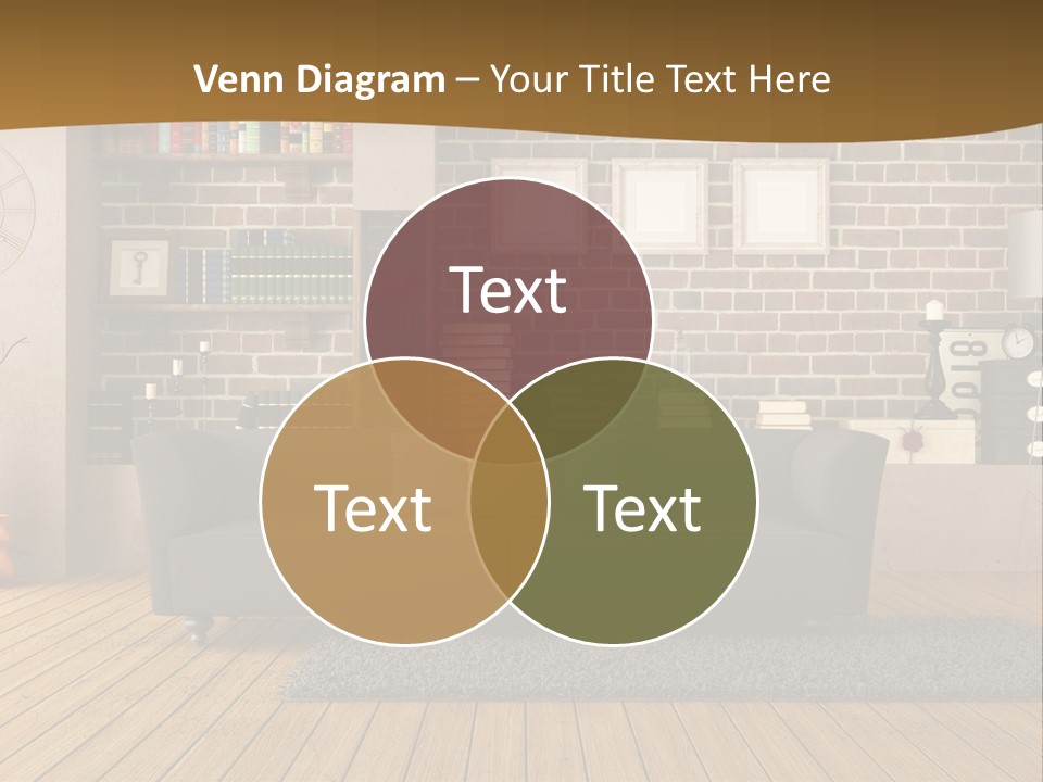 Couch Vase Wooden PowerPoint Template