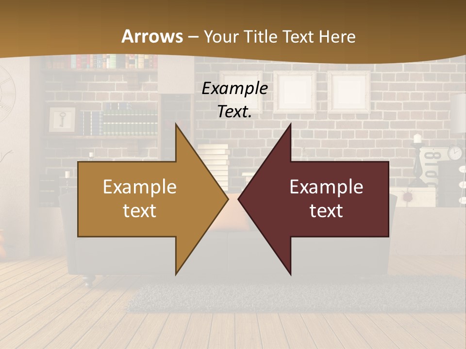Couch Vase Wooden PowerPoint Template