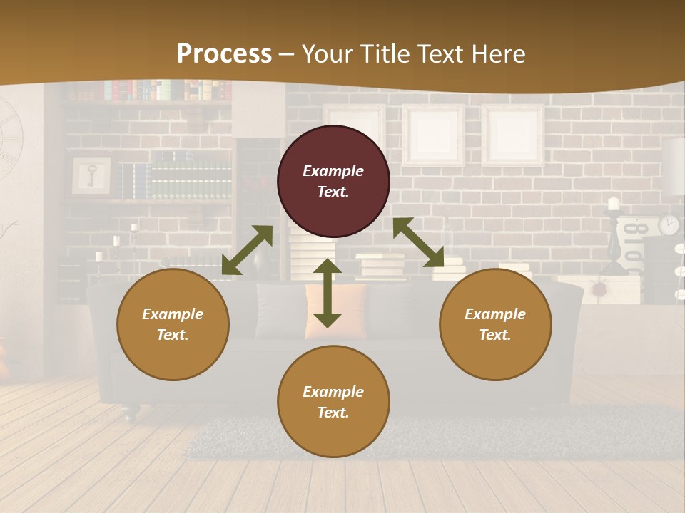 Couch Vase Wooden PowerPoint Template