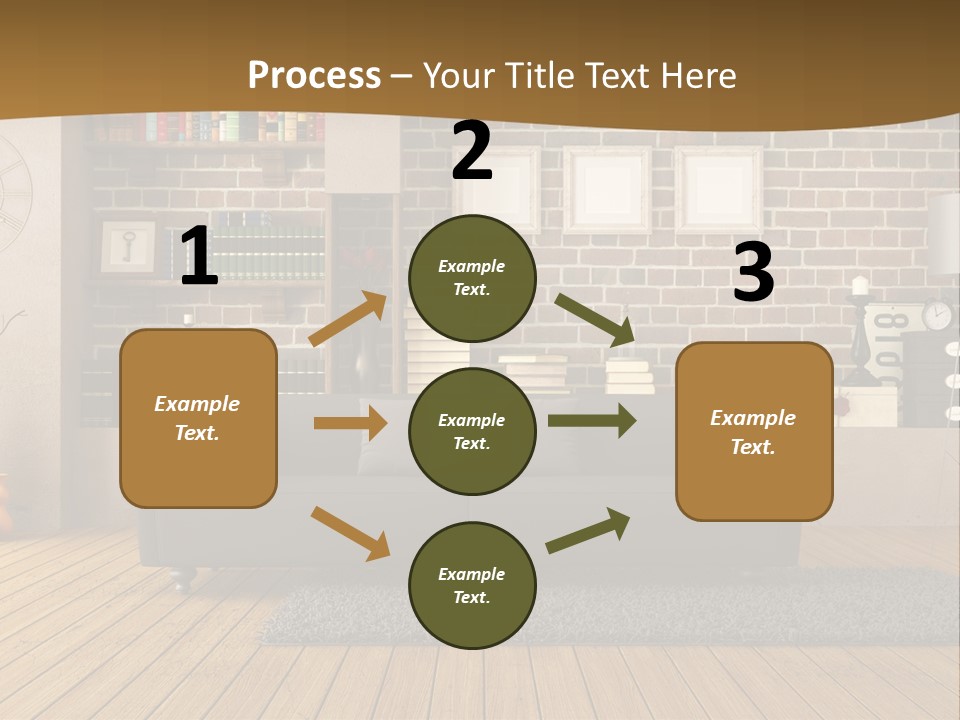 Couch Vase Wooden PowerPoint Template